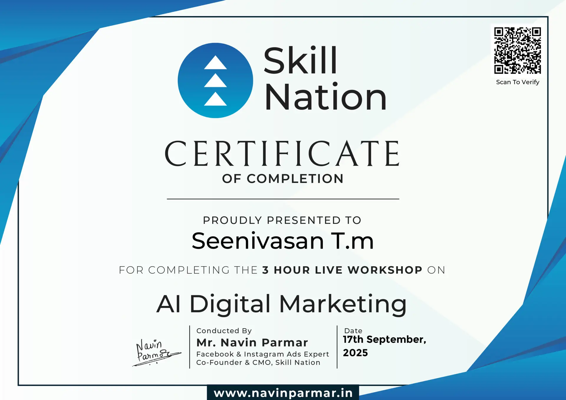 AI Digital Marketing certificate